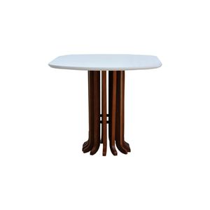 Mesa De Jantar Denver Tampo Oblongo 180x90cm Amêndoa-branco