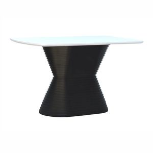 Mesa De Jantar Apollo Tampo Retangular 136x80cm Preto-branco