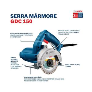 Serra Mármore A Seco Gdc 150 Titan 1500W 220V Bosch