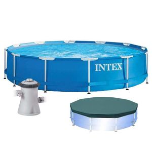 Piscina Intex Litros Estrutural Azul Capa Bomba Filtrante 110v