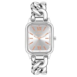 Relógio Euro Feminino Chains Prata - Eu2035yvc-4k Eu2035yvc-4k