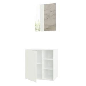 Armário Gabinete Com Espelho Para Banheiro 60cm Madesa