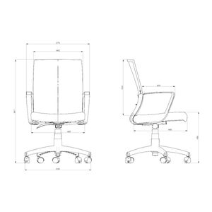 Cadeira de Escritório Giratória Stay Encosto em Tela Universal Base Nylon Preta Roal
