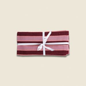 Conjunto Lugar Americano Stripes c/4 Unidades Rosa - A\CASA