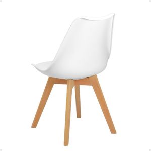 Conjunto Mesa De Jantar Redonda Marci Premium 120cm Branca Com 4 Cadeiras Leda - Branco