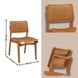 Mesa De Jantar Noronha 220cm Madeira Tampo Barril 8 Cadeiras Eva Star Caramelo / Imbuia Nat.