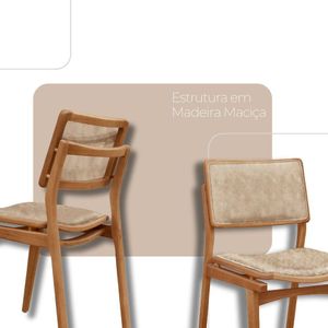 Mesa De Jantar Noronha 220cm Madeira Tampo Barril 8 Cadeiras Eva Milano / Imbuia Nat.