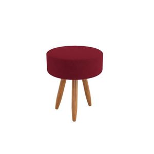 Puff Redondo Estilo Sala Jantar Escritório Moderno Marsala