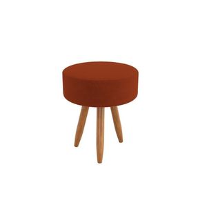 Puff Redondo Estilo E Elegância Sala Escritório Cozinha Terracota
