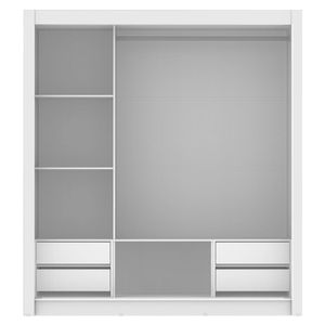 Guarda-Roupa Lyon Plus 3 Portas 1 Espelho Branco Madesa