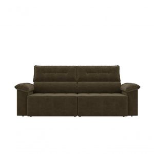 Sofá Santiago 2,20m Retrátil/reclinável Suede Marrom - Xflex Sofás