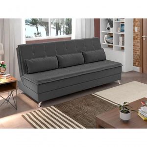 Sofá Cama Casal Luma 1,90m Cinza - Xflex Sofás