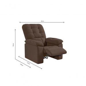 Poltrona Esmeralda Retrátil/reclinável Suede Marrom - Xflex Sofás