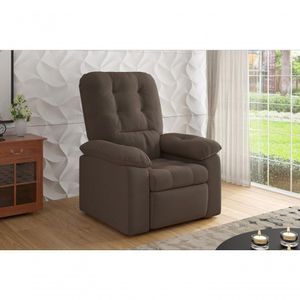 Poltrona Esmeralda Retrátil/reclinável Suede Marrom - Xflex Sofás