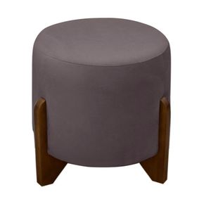 Puff Banqueta Decorativo Luiz Suede Grafite Eli Móveis E Decoração