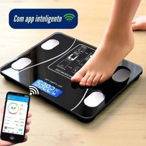 Balança Digital Corporal 180k Bioimpedância Aplicativo Bluetooth