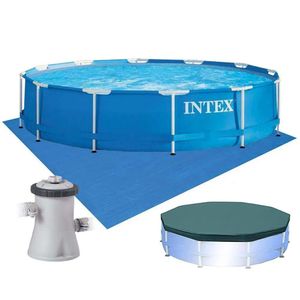 Piscina Litros Estrutural Azul Capa Bomba Filtrante 220v Forro Intex