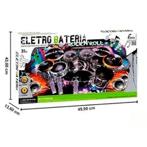 Brinquedo Bateria Eletronica Com Luzes Infantil Fenix