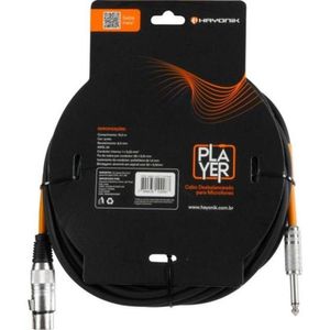 Cabo Para Microfone Player Xlr(f) X P10 10m Preto Hayonik