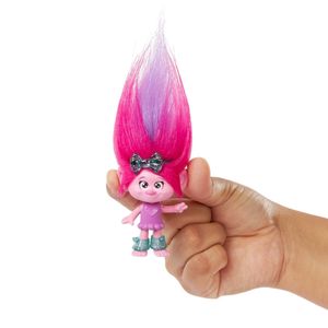 Mini Figura Trolls Poppy 7cm Hair Pops C/ Acessórios Mattel