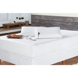 Protetor Colchao Casal Impermeavel Liso Aquarela 01 Peça - Branco Liso