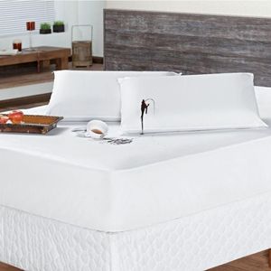 Protetor Colchao Casal Impermeavel Liso Aquarela 01 Peça - Branco Liso