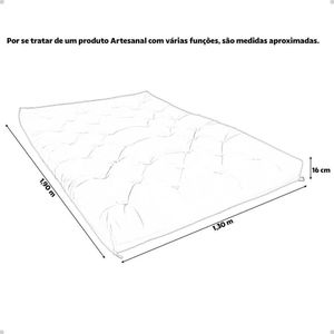 Colchão Futon Casal Dobrável Sofa Cama Sarja