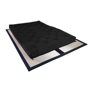 Colchão Futon Casal Dobrável Sofa Cama Sarja
