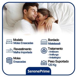 Colchão Casal Serene Molas Ensacadas 138x188x25 Marrom
