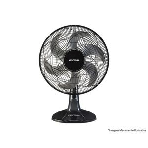 Ventilador Mesa Turbo Preto 6 Pas 40Cm 80W 220V