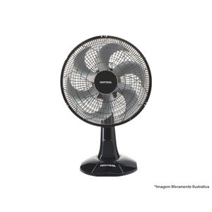 Ventilador Mesa Turbo Preto 6 Pas 30Cm 52W 220V