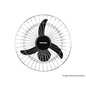 Ventilador Parede Oscilante 60Cm Preto Bivolt 200W