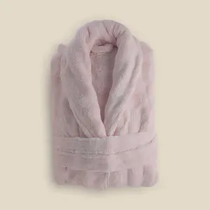 Kit Roupão e Pantufa Rosa - A\CASA