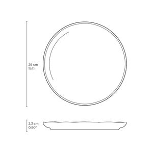 Conjunto com 6 Pratos Raso Bio Pistache Ø29cm