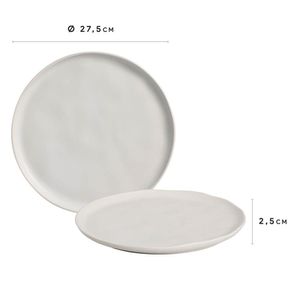 Conjunto com 6 Pratos Raso Bio Stoneware Vit Ø27,5cm