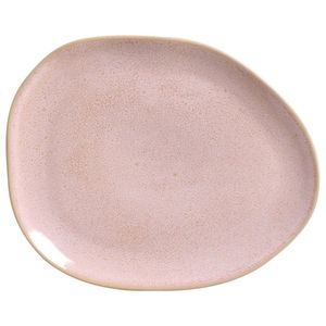 Conjunto com 6 Pratos Raso Oval Orgânico Litchi 31x24x2,5cm