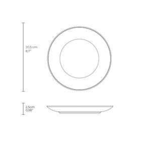 Conjunto com 6 Pratos de Sobremesa Coup Stoneware New Asteca Ø19,4cm