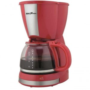 Cafeteira Britania Faz 30 Xicaras 800w Com Porta Filtro Vermelho 110V