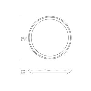 Conjunto com 6 Pratos de Sobremesa Linhas Litchi Ø21,5cm