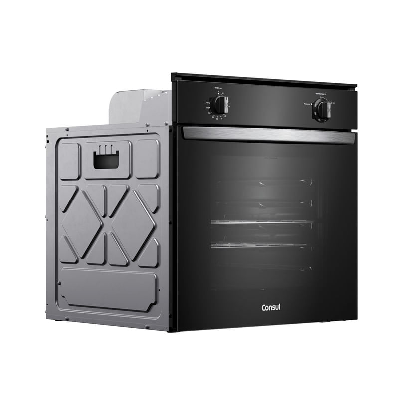 Forno de Embutir a Gás Consul 78L Preto com Grill