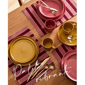 Kit Louça Daily Stoneware c/12 unidades Amarelo - A\CASA