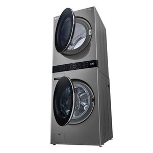 Lavadora e Secadora Elétrica Smart LG WashTower 17kg Aço Escovado com Inteligência Artificial AIDD WK17VS6A 220V