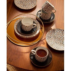 Kit Café Animal Print c/ 9 Unidades Stoneware - A\CASA