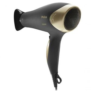 Secador De Cabelos 2000w Philco 2 Velocidades 3 Temperaturas Preto 220V