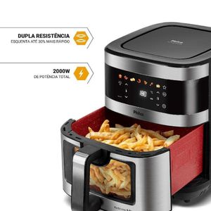 Air Fryer Philco 9L Visor Glass Painel Digital PAF90C 110V