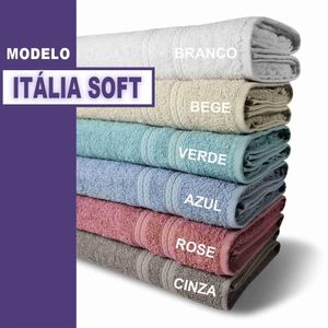 Kit 5 Toalhas De Banho 430g m² Grande Grossa 80x150cm Itália Soft Bege