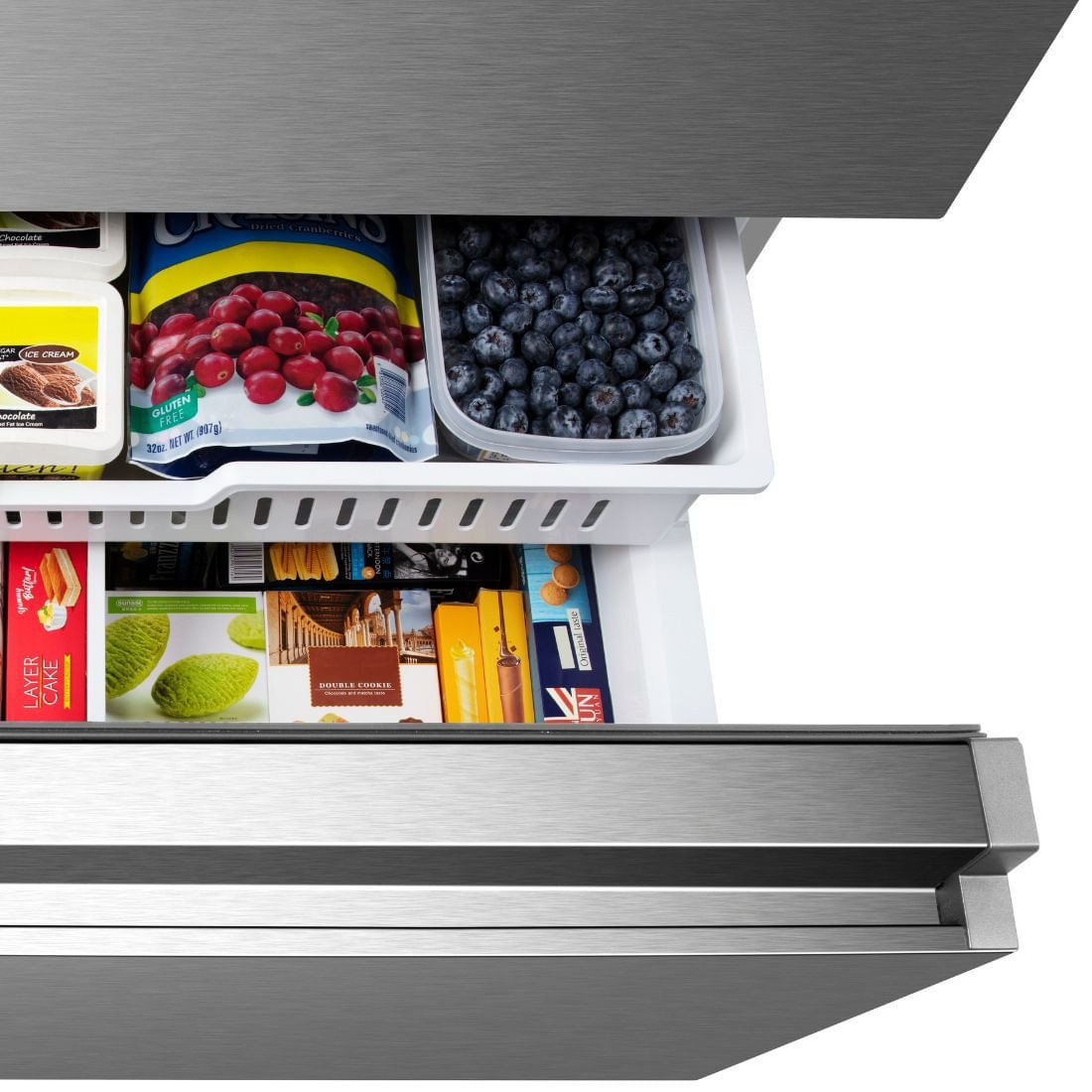 Encontraproduto.com.br - Geladeira Gorenje PureFlat Premium Triple Zone French Door Inverse 466L Inox 220V GRF-49W