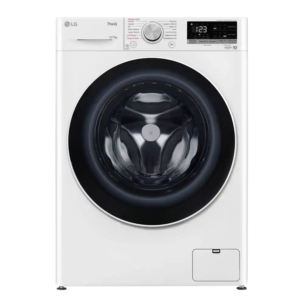 Lava e Seca Smart LG VC4 12kg Branco com Inteligência Artificial AIDD™ CV5012WC4 - 220V (Reembalado)
