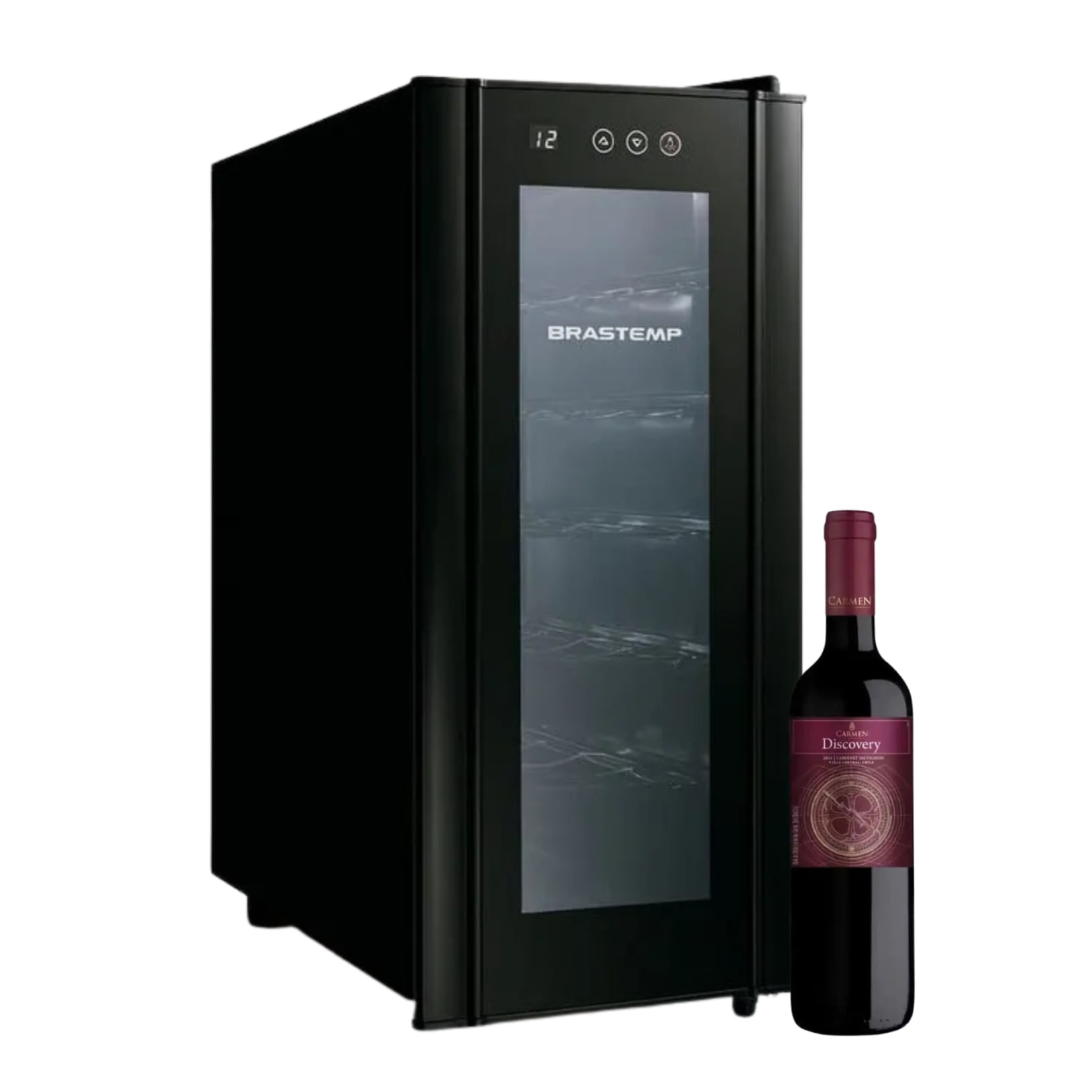 Compre a Adega Brastemp 12 Garrafas BZC12BE e Ganhe 12 Vinhos Carmen Discovery Cabernet Sauvignon 750ml