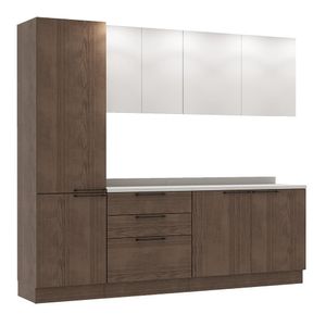 Cozinha Modulada Pequena Herval Amsterdam, 5 Peças, Avelã e Off White